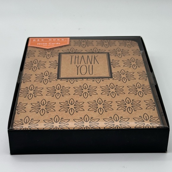Rae Dunn THANK YOU Note Cards Kraft Brown Paper - Picture 2 of 4